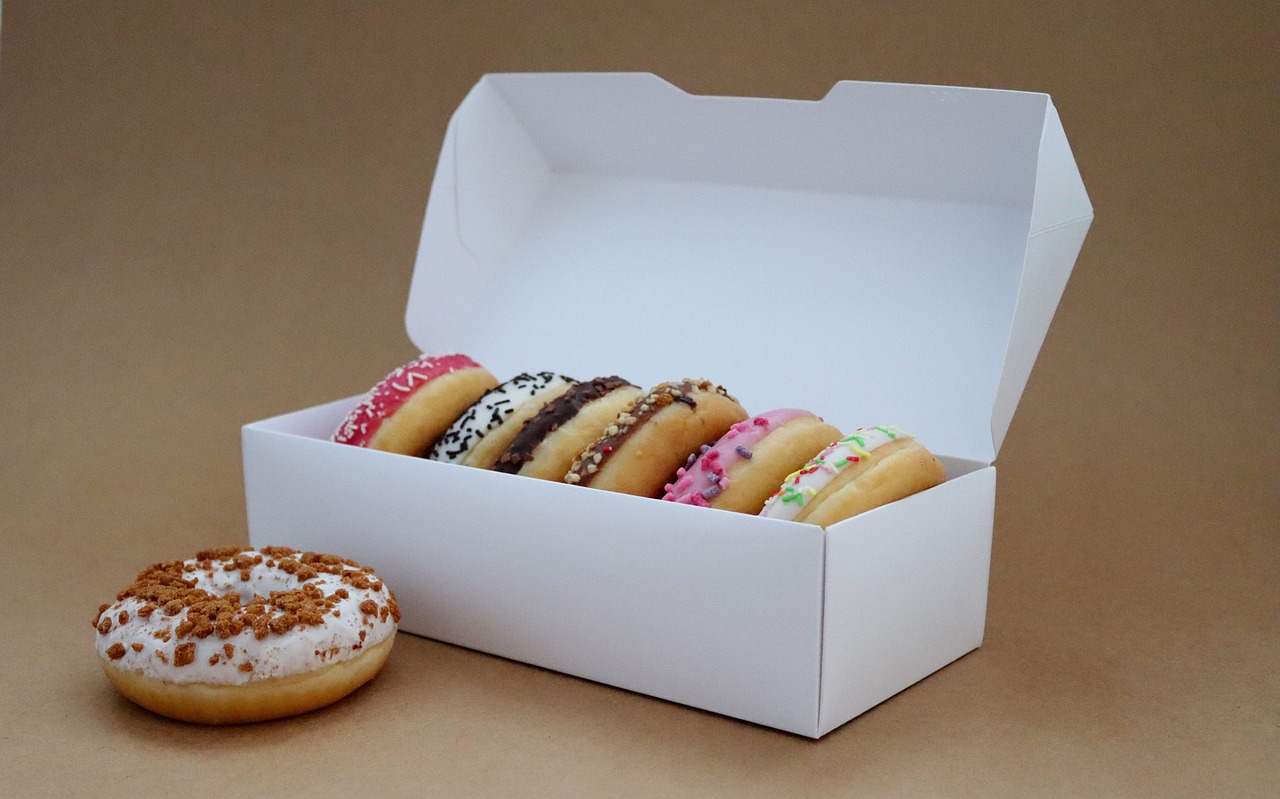 doughnuts, box, box of doughnuts